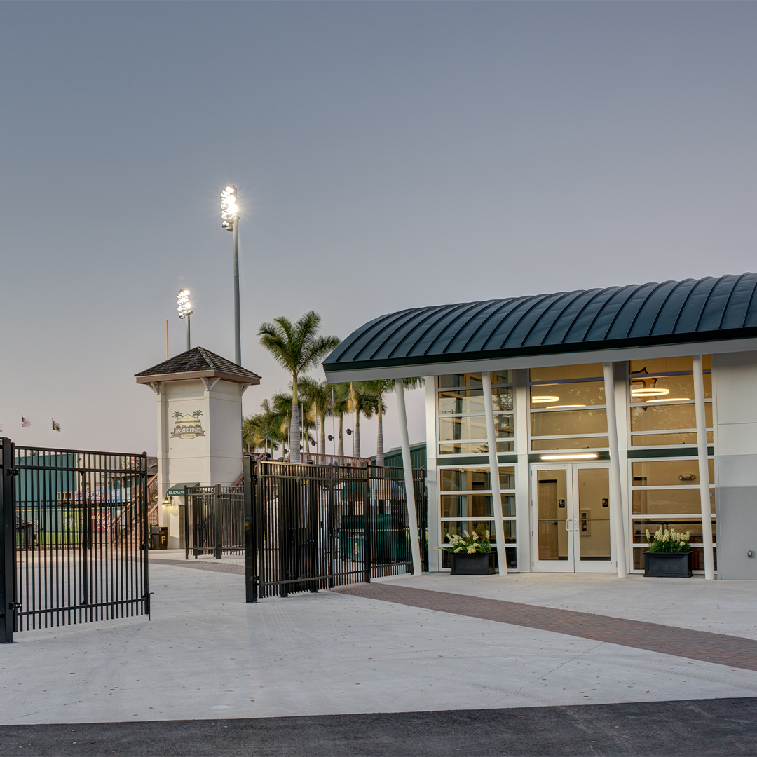 sports complex construction site with turf field installation