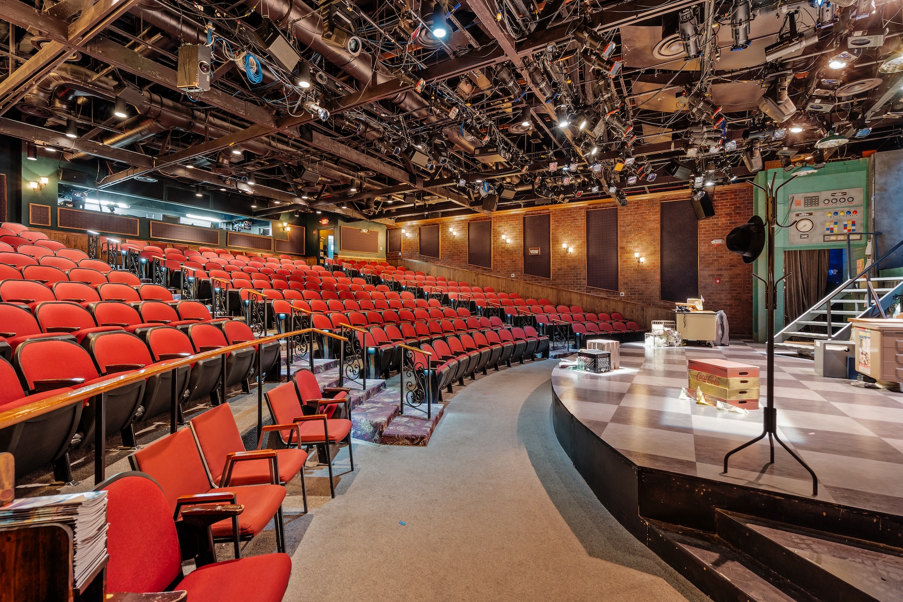 theater construction with stage and seating installation in Sarasota