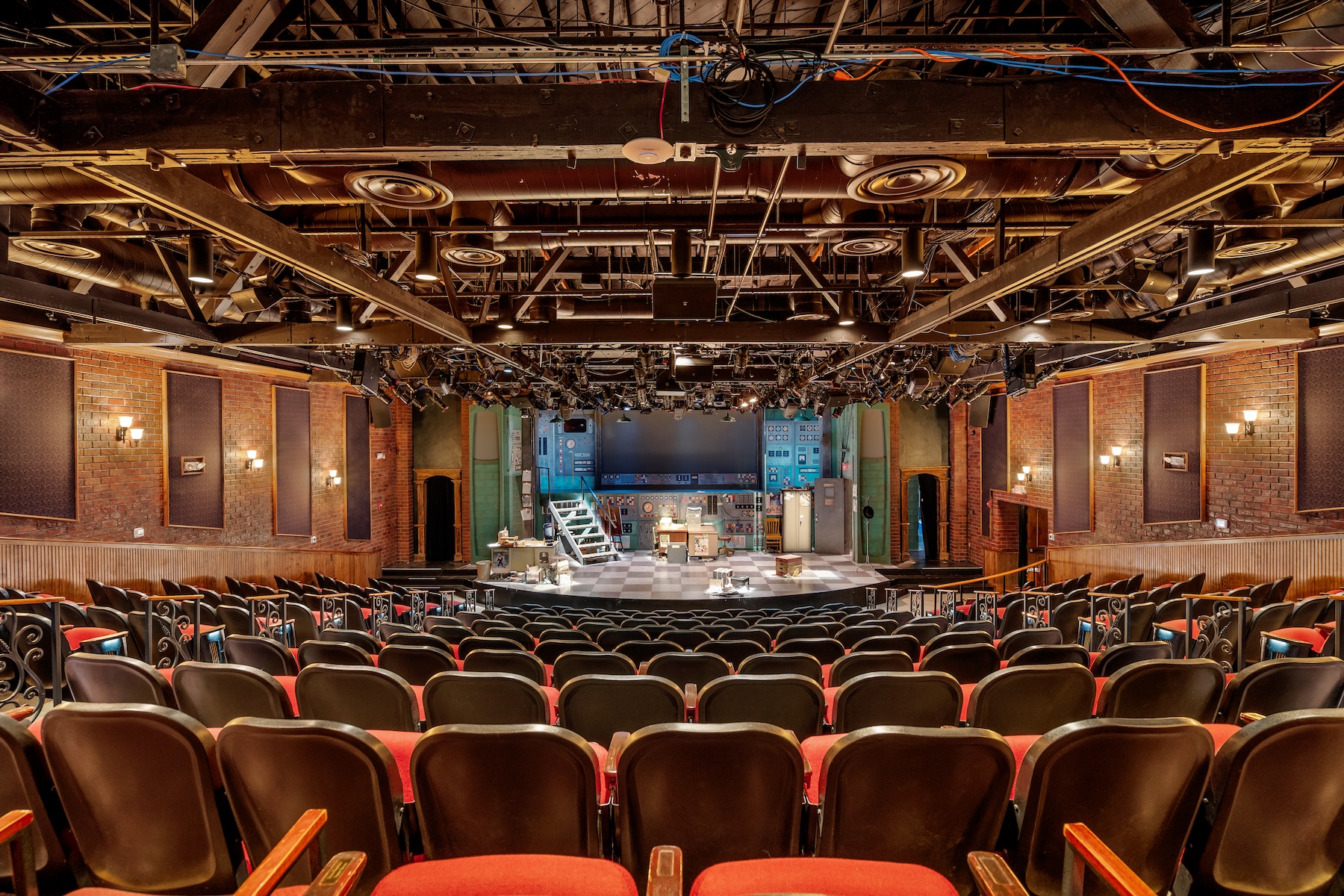 theater construction with stage and seating installation in Sarasota