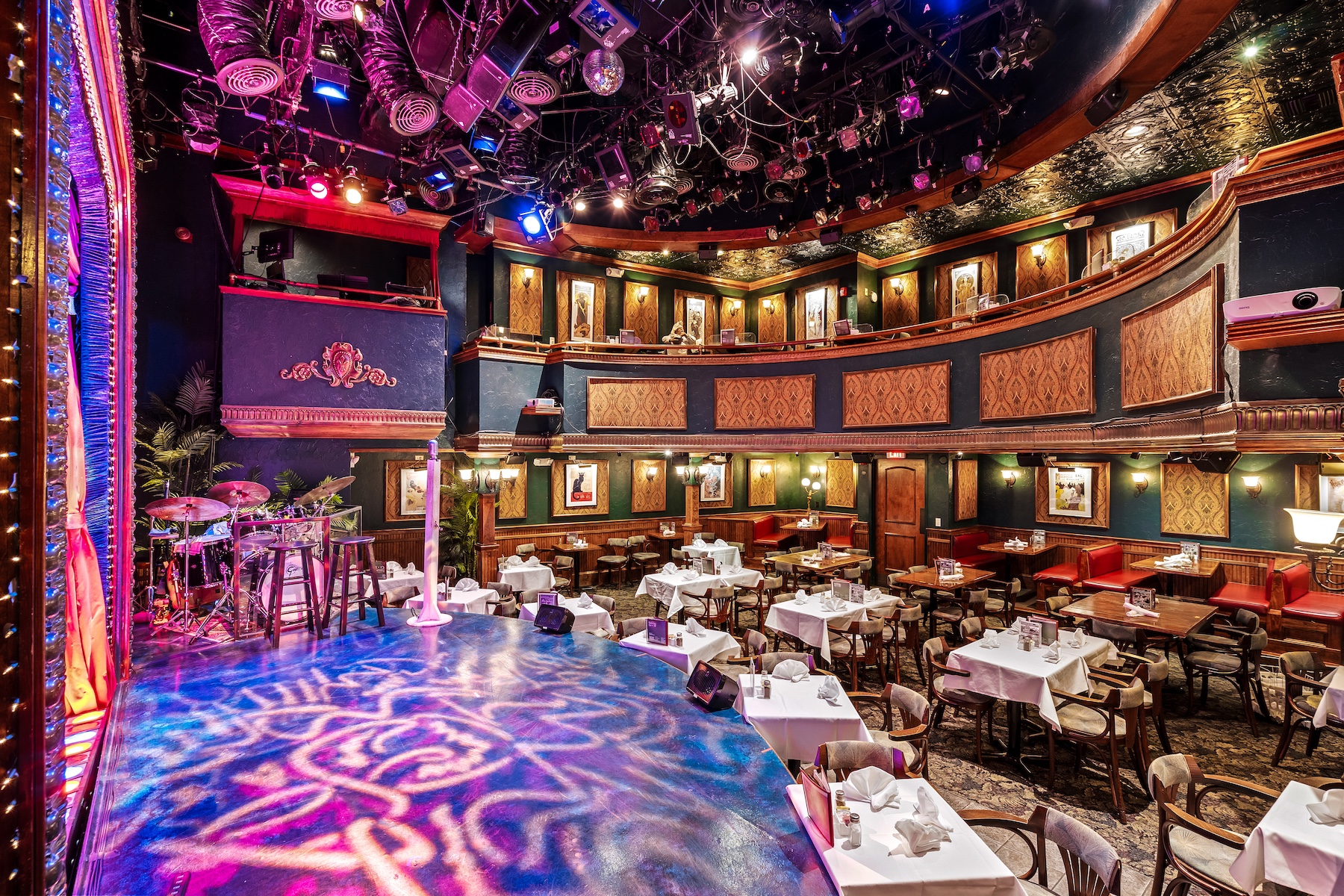 theater construction with stage and seating installation in Sarasota
