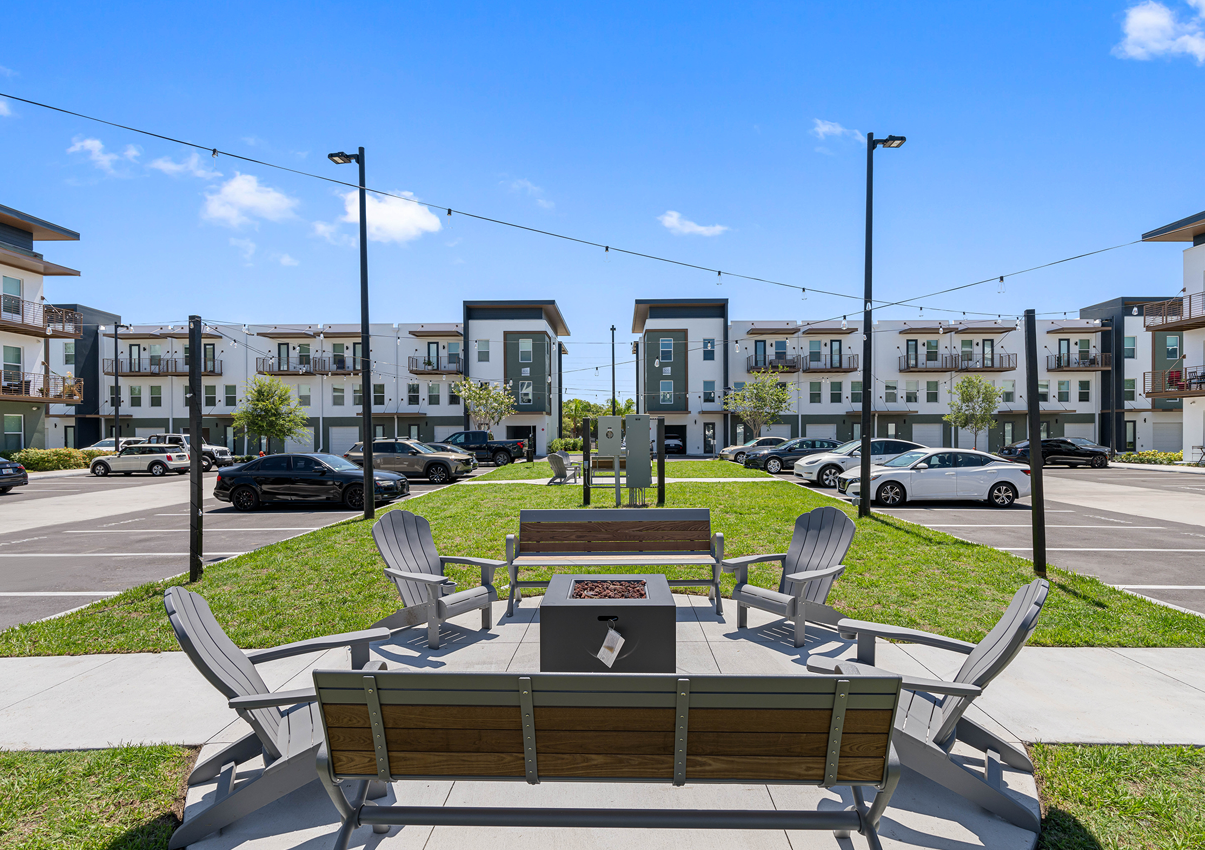 final exterior view of a completed development project