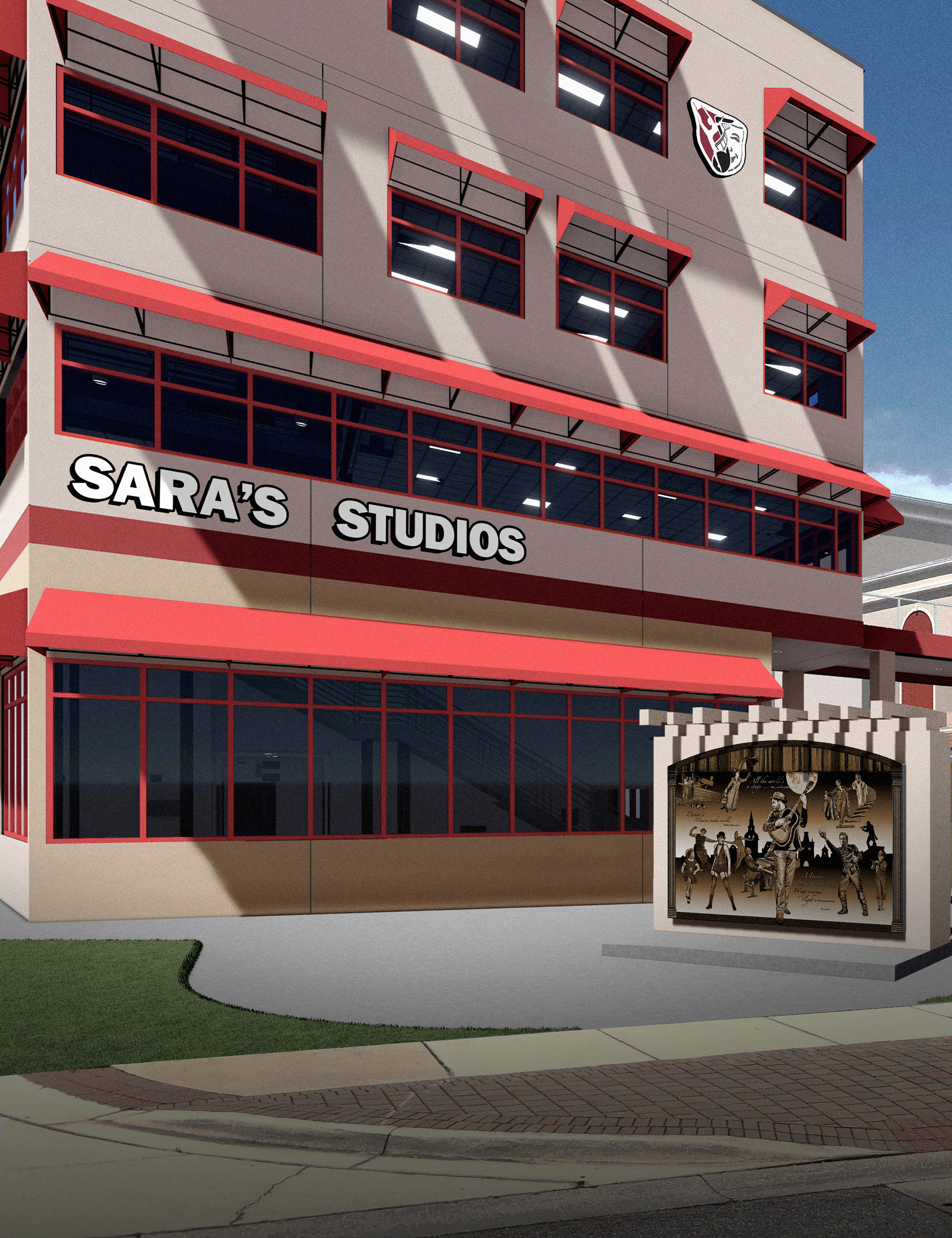 mid construction progress with building structure and exterior systems and team