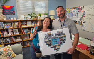 NDC's VP with elementary principal with frame